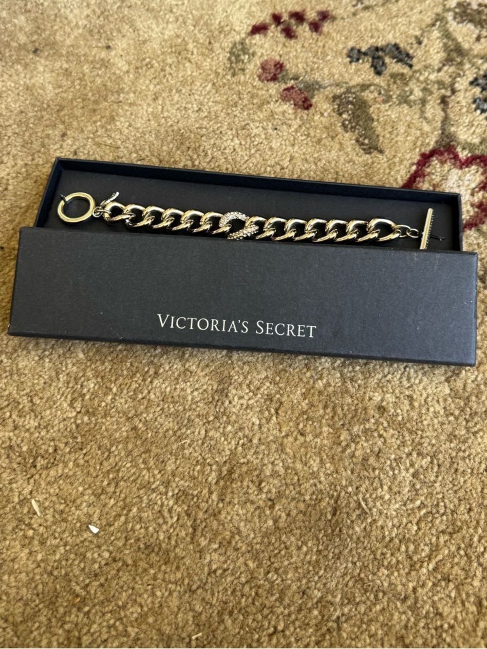 Victoria's Secret Angel Wing Toggle Bracelet with Rhinestones